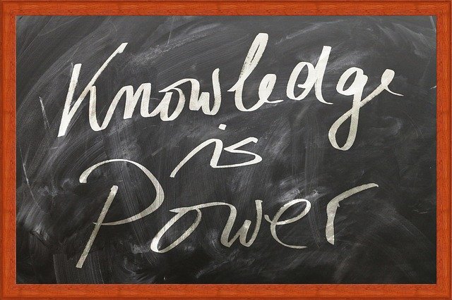 a board that says knowledge is power